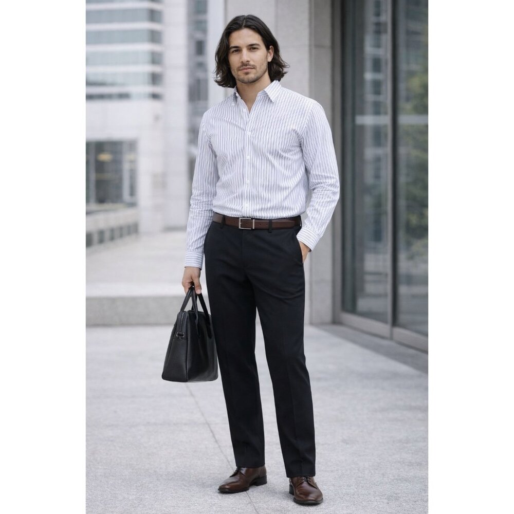 Ralph Ralph Lauren Mens Jet Black Stretch Performance Dress Pants Size 40 X 29